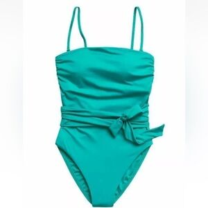 NWT Vitamin A Teal One-Piece Swimsuit with Belt